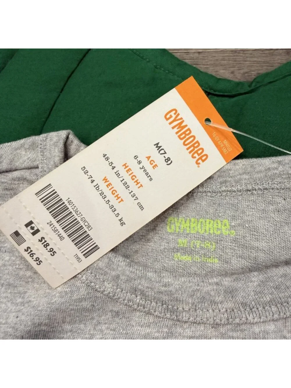 Gymboree Boys Medium 7/8 Gray Shark Graphic Short Sleeve Cotton Tee Tshirt